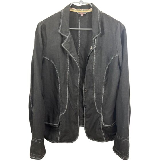Solola Women's Black Linen Blazer – Size 40 (Approx US M) - Picture 1 of 11